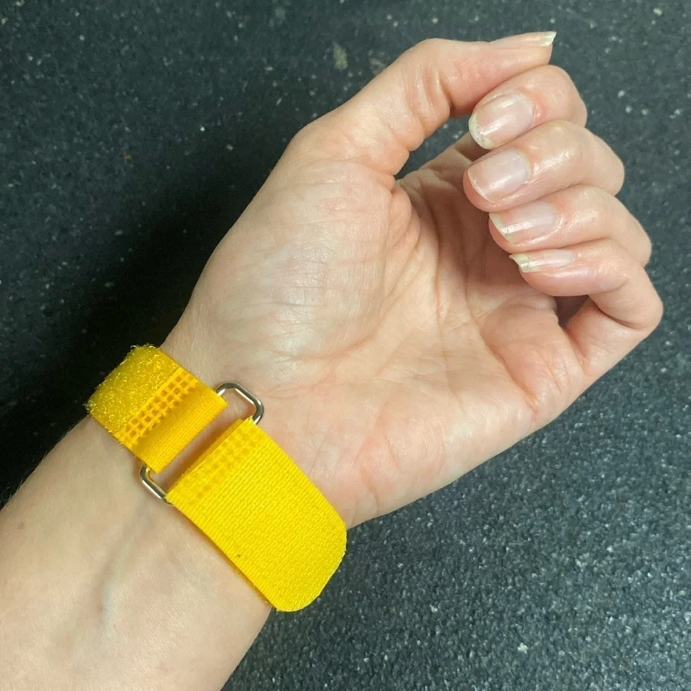 80s Colorful Yellow Faux Wristwatch Bracelet